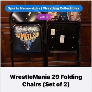 WWE WrestleMania 29 Folding Chairs - Black and Blue